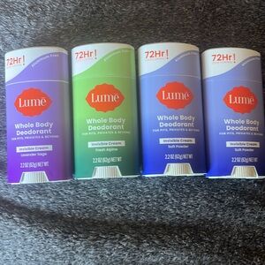 Lume Deodorant 4 pack Unused